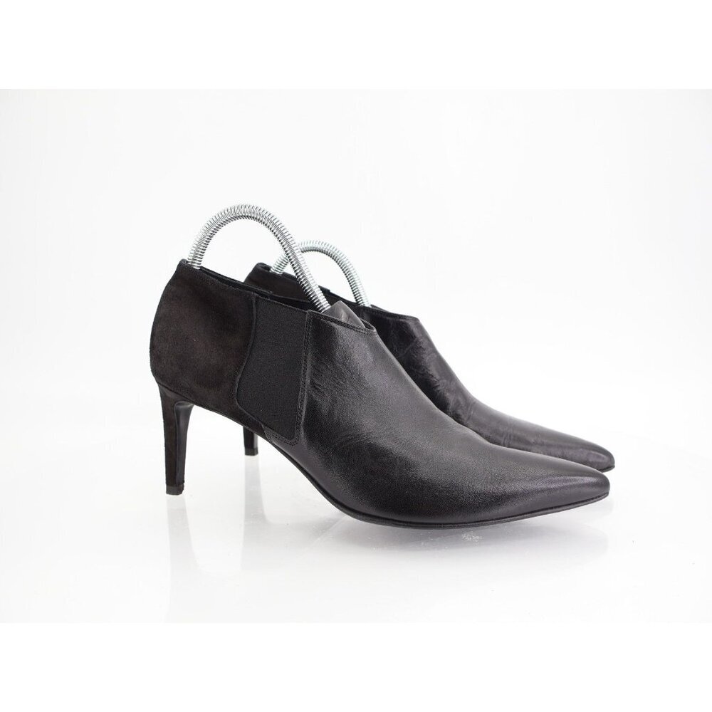 Rag & Bone Beha Chelsea Ankle Bootie Women 41 / 11 Black Leather Suede Stiletto - Picture 2 of 16